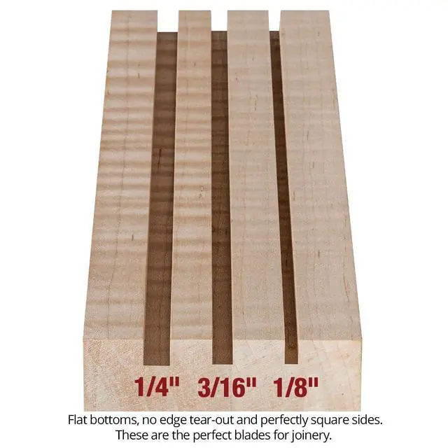 Alt view image 4 of 6 - 10 Inch Flat-Top Grooving Table Saw Blade, Carbide Tipped, 40-Tooth, 3/16" Kerf & 5/8" Arbor, for Dados, Joints, Rabbets - Made in USA