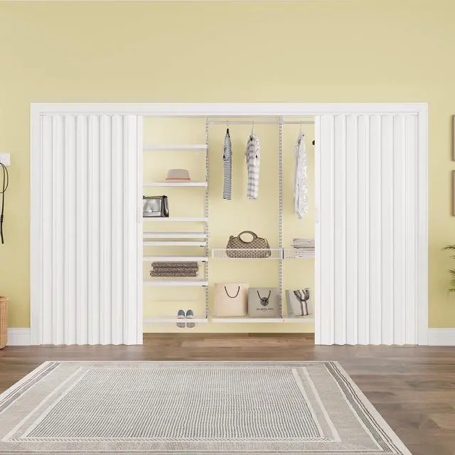 Main image of 120" x 80" Double Walled PVC Accordion Door Interior with Full-Side Strong Magnetic Strip, Soundproof Accordion Folding Door for Doorway Closet RV Kitchen Bathroom, Sturdy & Easy to Install, Trimmable