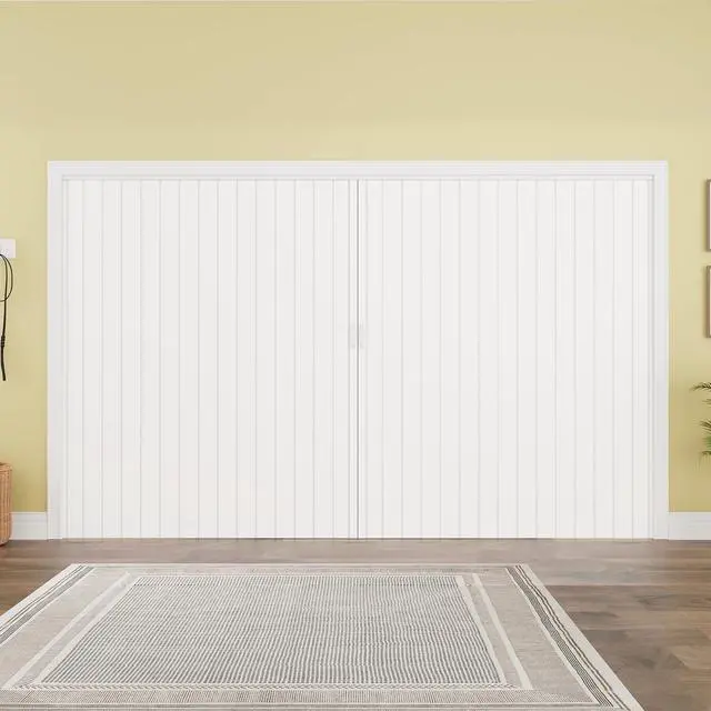 Alt view image 2 of 6 - 120" x 80" Double Walled PVC Accordion Door Interior with Full-Side Strong Magnetic Strip, Soundproof Accordion Folding Door for Doorway Closet RV Kitchen Bathroom, Sturdy & Easy to Install, Trimmable