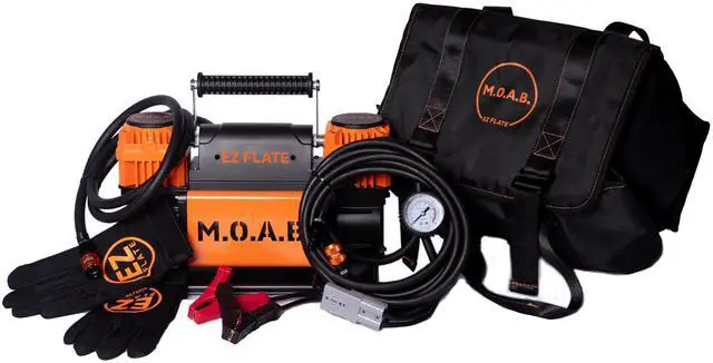 Alt view image 2 of 6 - M.O.A.B. Dual Air Compressor for 4x4 Offroad Vehicles, Fast Inflation, 12V Power, Easy to Use, Storage Bag