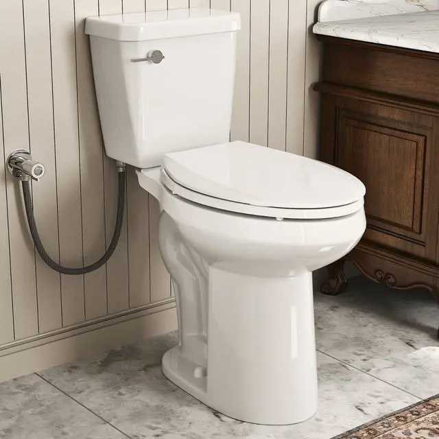 Main image of Tall Toilet 21 Inch, Comfort Elongated 21" High Toilets For Seniors, Two-Piece Extra Tall Toilet for Bathroom, 1.28 GPF Single Flush, Soft-Closing Seat, 12-Inch Rough-In