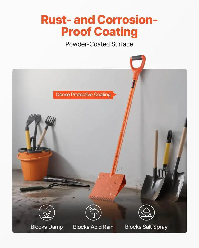 Alt view image 6 of 6 - Shingle Shovel 4 Pack, D-Grip Handle Shingle Roof Ripper, High Hardness 45# Steel & Lightweight Easy Tearing Off Roofing & Nails Tool, Ideal for Commercial and Residential Use,Orange