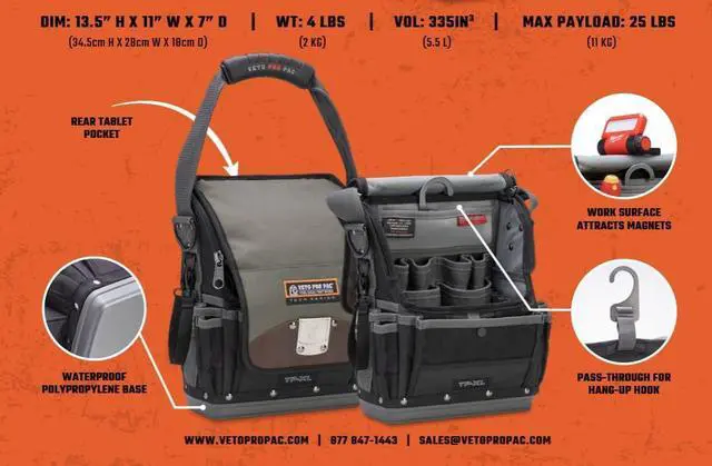 Alt view image 5 of 5 - Pro Pac TP-XL Extra Large Tool Pouch (Original)