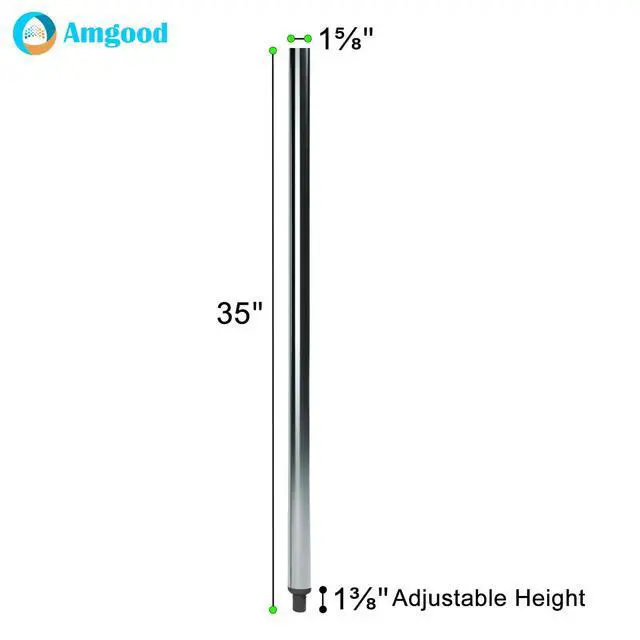 Alt view image 2 of 6 - Galvanized Steel Legs for Work Tables (35" Legs, 6 Pack)