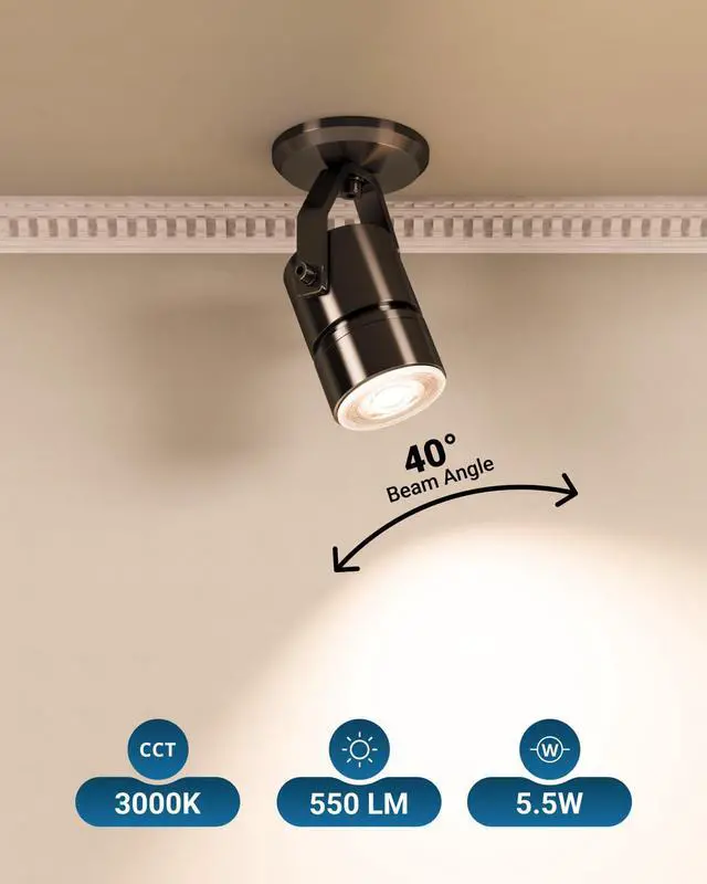 Alt view image 4 of 6 - Sunco 96 Pack GU10 LED Bulb, 550LM, 3000K Warm White, 5.5W=50W Equivalent, Dimmable MR16 Bulbs for Recessed, Track Lighting, Spot Lights, Range Hood, 25000 Hours, UL