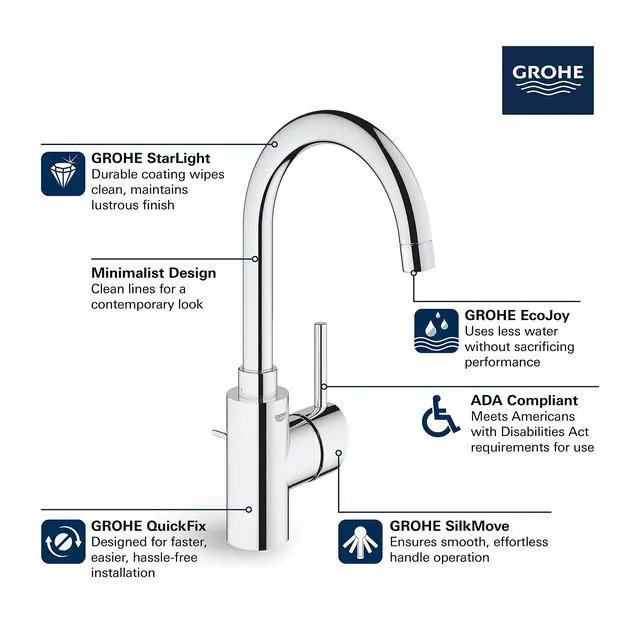 Alt view image 3 of 6 - 32138002 Concetto Single-Handle Bathroom Faucet, Starlight Chrome