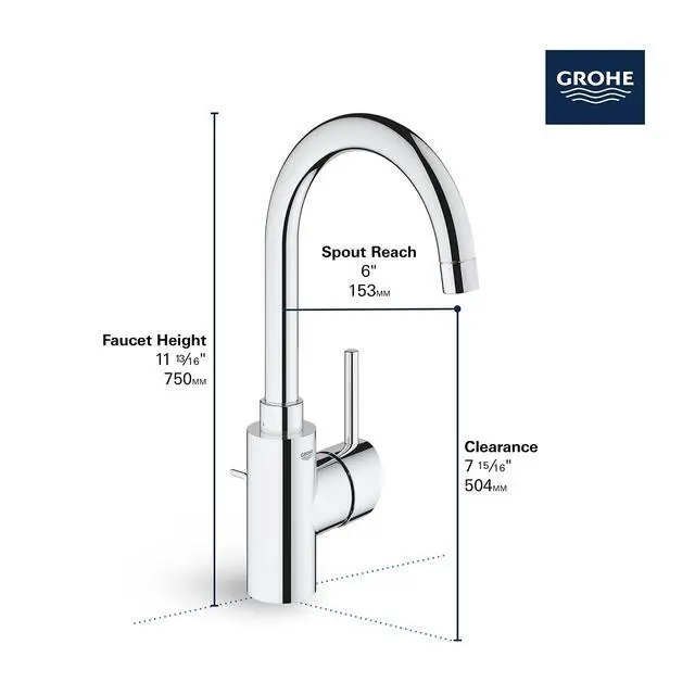 Alt view image 5 of 6 - 32138002 Concetto Single-Handle Bathroom Faucet, Starlight Chrome