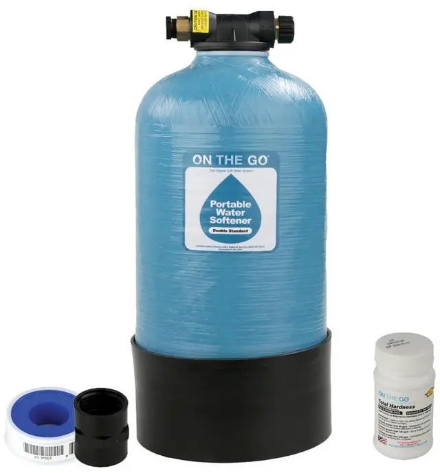 Main image of Portable Water Softener, 16,000 Grain Capacity, Double Softener, Standard Head, Made in USA