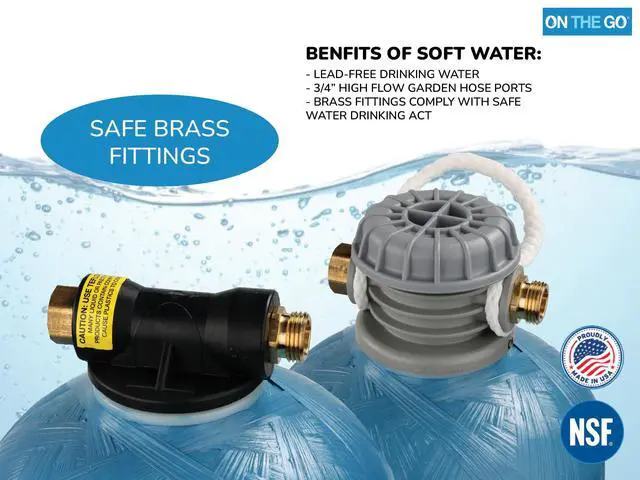 Alt view image 3 of 6 - Portable Water Softener, 16,000 Grain Capacity, Double Softener, Standard Head, Made in USA