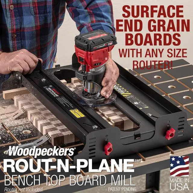 Alt view image 2 of 6 - Rout-N-Plane Bench Top Board Mill XL, 24 Inch Capacity, Router Sled For Flattening & Surfacing Cutting Boards, Glued-Up Panels, USA Made