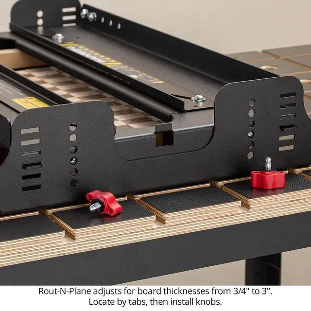 Alt view image 4 of 6 - Rout-N-Plane Bench Top Board Mill XL, 24 Inch Capacity, Router Sled For Flattening & Surfacing Cutting Boards, Glued-Up Panels, USA Made