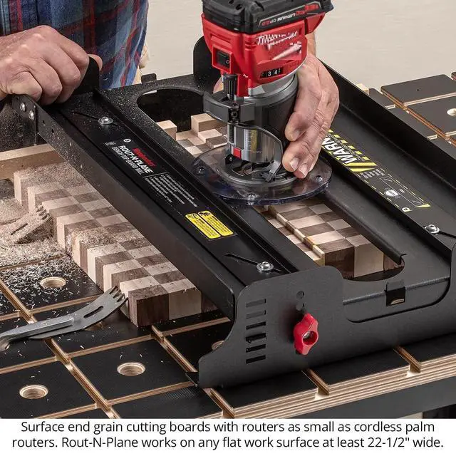 Alt view image 5 of 6 - Rout-N-Plane Bench Top Board Mill XL, 24 Inch Capacity, Router Sled For Flattening & Surfacing Cutting Boards, Glued-Up Panels, USA Made