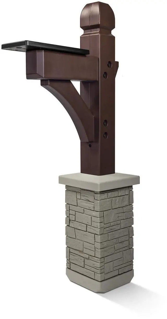 Main image of Premium Mailbox Post Set Cross-Arm Classic Coffee