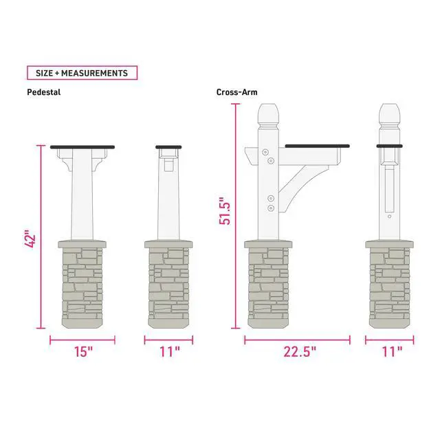 Alt view image 6 of 6 - Premium Mailbox Post Set Cross-Arm Classic Coffee