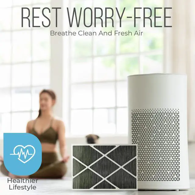 Alt view image 6 of 6 - Lennox 16x25x5 Furnace Filter, X6672 Filter Replacement, Merv 16 Carbon Clean with Disposal Bag 2-Pack (Actual Size: 15.8 x 24.8 x 4.3 Inches)