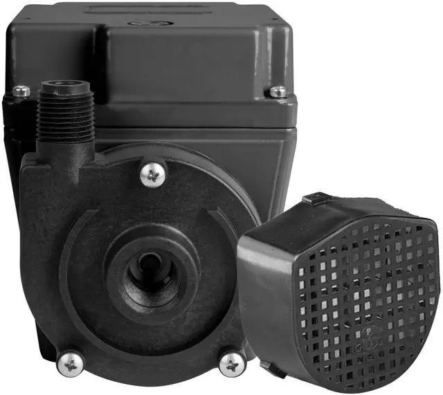 Main image of 3E-12N-WG, 115-Volt, 1/15 HP, 500 GPH Oil-filled Direct Drive In-Line or Submersible Pump with 15-ft. Cord, Black, 503375
