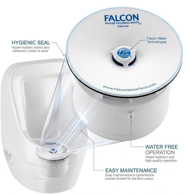 Alt view image 6 of 6 - WaterFree Urinal Cartridge (2 Pk) - Falcon + Sloan WES-150 FWFC Universal Compatibility - Includes Waterless Urinal Cartridge, Blue Sealant, and Wrench Key