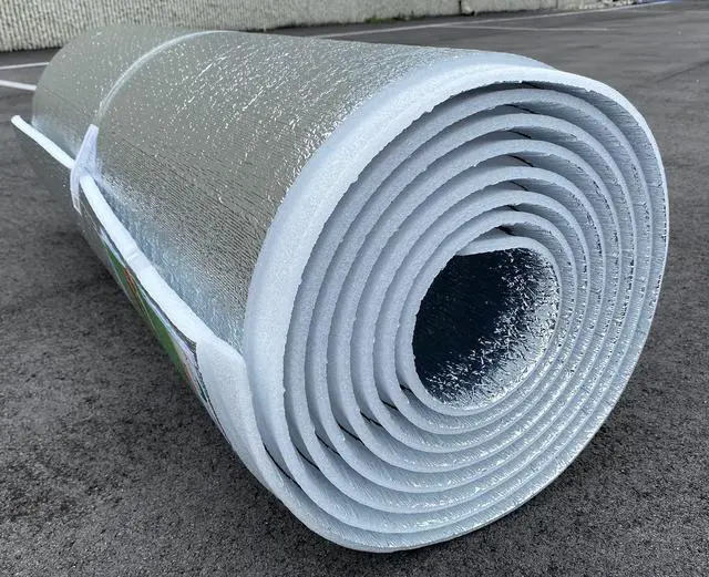 Alt view image 4 of 6 - SmartSHIELD -20mm 48" X25ft Reflective Insulation Roll, Foam Core Radiant Barrier, Thermal Foil Insulation Panel - 0.8 Inch Thickness, R-23
