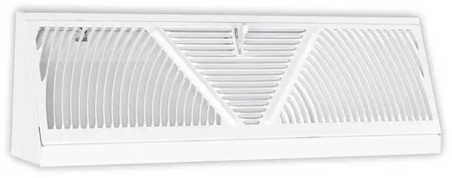 Main image of 5.5" Height Shoemaker Baseboard Register (24", White)