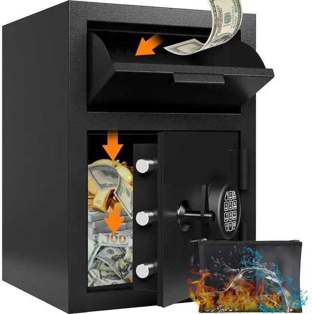 Main image of 2.6 Cuft Depository Drop Slot Safe, Anti-Fishing Digital Cash Safe with Emergency Keys, Wall & Floor Mount Deposit Box for Retail, Restaurant, Hotel, Office, Landlord Small Business