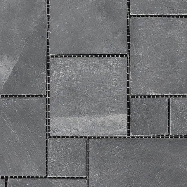 Alt view image 2 of 4 - Slate Stone Deck Tiles Interlocking Outdoor Flooring (18 Tiles, Black)