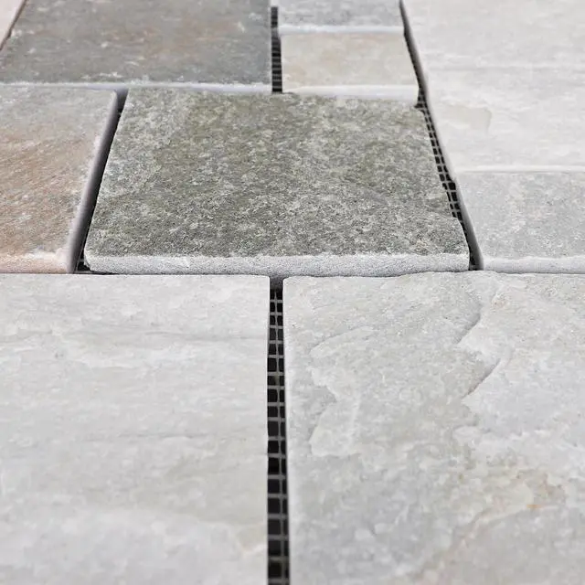 Alt view image 2 of 4 - Slate Stone Deck Tiles Interlocking Outdoor Flooring (18 Tiles, Colorful)