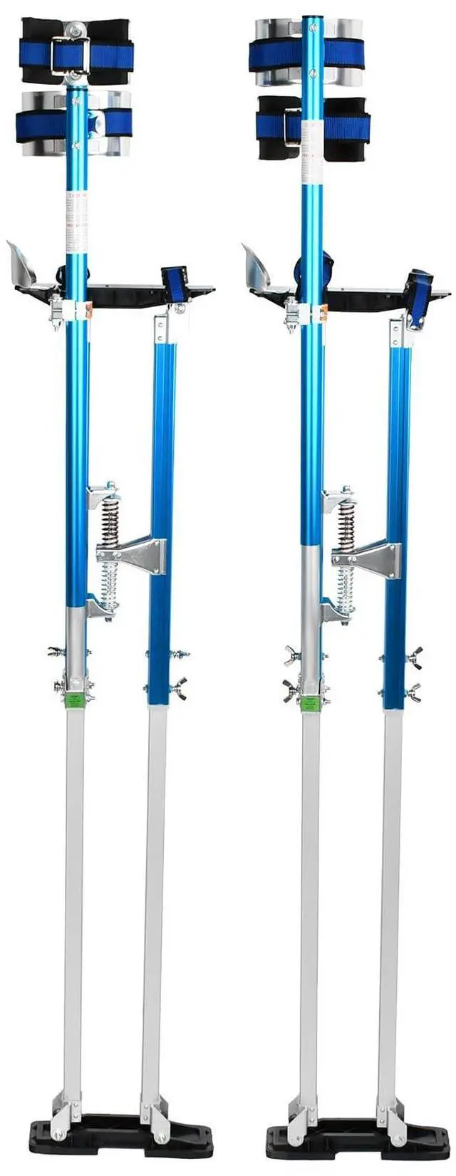 Main image of Blue Enhanced Stable Double Design Support Drywall Stilts 48-64'' Inch Height Adjustable Lifts Aluminum Tool for Painting Finishing Pruning Branches Cleaning