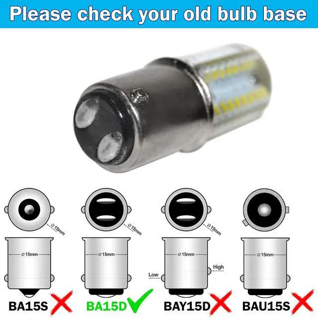 Alt view image 5 of 6 - 25-Pack 120V LED Light Bulbs Cool White Compatible with Janome (Newhome) 1822/3125 / 3434D / MC4018 / My Excel 4023 / MX3123 / TB-12 Sewing Machine & Serger
