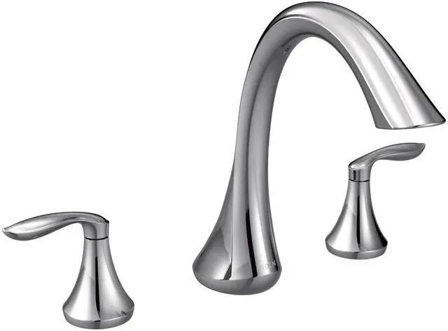 Main image of Eva Chrome Two-Handle Deck Mount Roman Tub Faucet Trim Kit, Valve Required, T943
