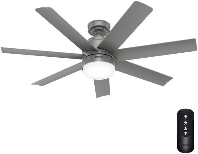 Main image of Brazos Outdoor with LED Light 52 inch Matte Silver - Matte Silver