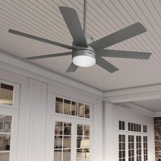 Alt view image 2 of 6 - Brazos Outdoor with LED Light 52 inch Matte Silver - Matte Silver