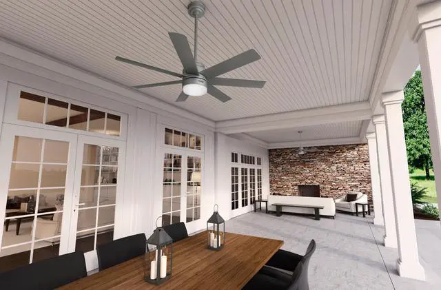 Alt view image 3 of 6 - Brazos Outdoor with LED Light 52 inch Matte Silver - Matte Silver