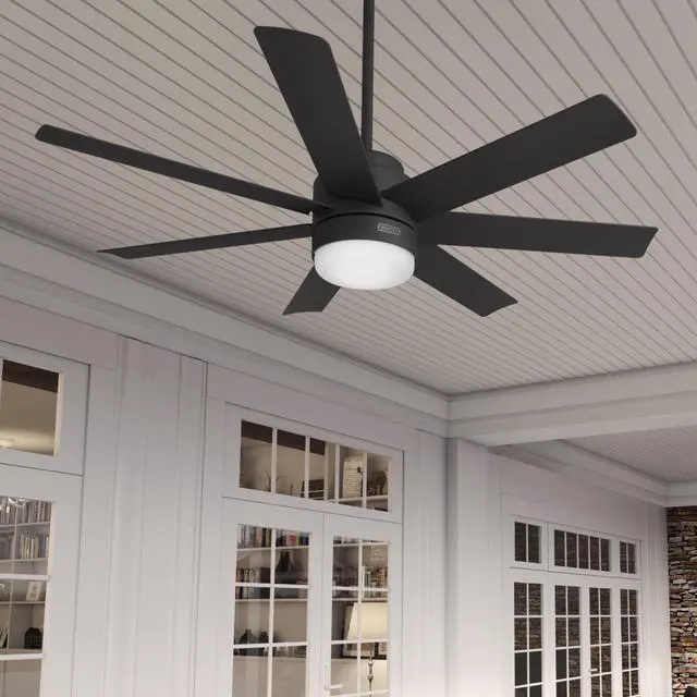 Alt view image 2 of 6 - Brazos Outdoor with LED Light 52 inch Matte Black - Matte Black