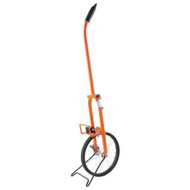Alt view image 3 of 6 - MP301 Metal Frame Measuring Wheel with Spoked Wheel (Graduations: ft.), 11-1/2-Inch Diameter, Orange