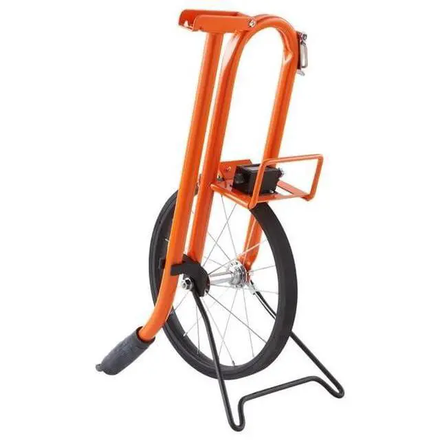 Alt view image 4 of 6 - MP301 Metal Frame Measuring Wheel with Spoked Wheel (Graduations: ft.), 11-1/2-Inch Diameter, Orange