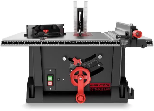 Main image of 15Amp Portable Table Saw 10 inch, 4600RPM Compact Tablesaw with 36T Blade, 90°Cross Cut & 0-45°Cutting, Multifunctional Benchtop Saw for DIY Furniture Making Woodworking