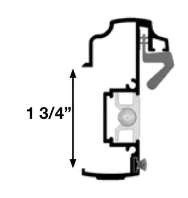 Alt view image 2 of 6 - T- Astragals for Your Double Door Heavy Duty - Satin Anodized Combination Astragal and Flush Bolt Assembly. Double Door Seal Closer - Double Door Central Lock - Passive Door Lock (White 96 Inch)