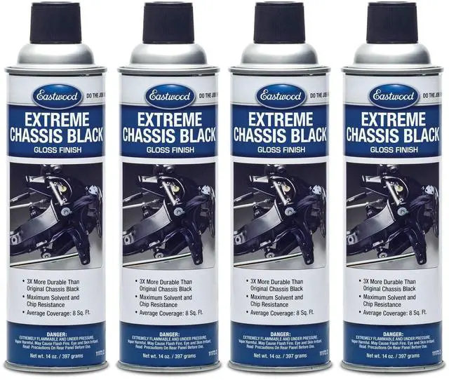 Main image of Extreme Chassis Black High Gloss Aerosol Spray Paint 14 oz 4 Pack