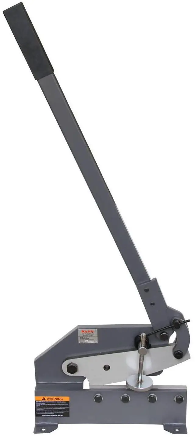 Main image of Sheet Metal Cutter - 10 inch Manual Plate Shear HS-10 | 0.51 inch Round Steel Capacity | Bench-Mount Throatless Design