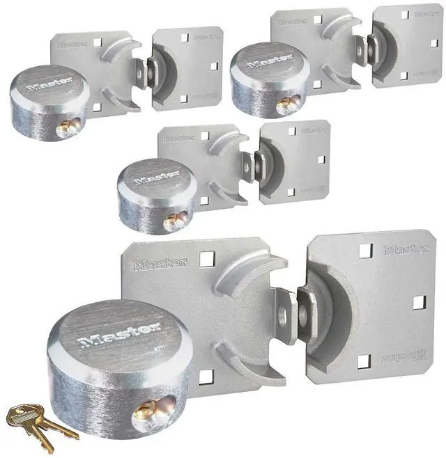Main image of Hasp/Hidden Shackle (4) Keyed Alike Padlocks w/ 8 Keys, 770-6271NKA-4 w/BumpStop Technology