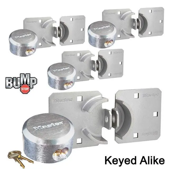 Alt view image 2 of 4 - Hasp/Hidden Shackle (4) Keyed Alike Padlocks w/ 8 Keys, 770-6271NKA-4 w/BumpStop Technology