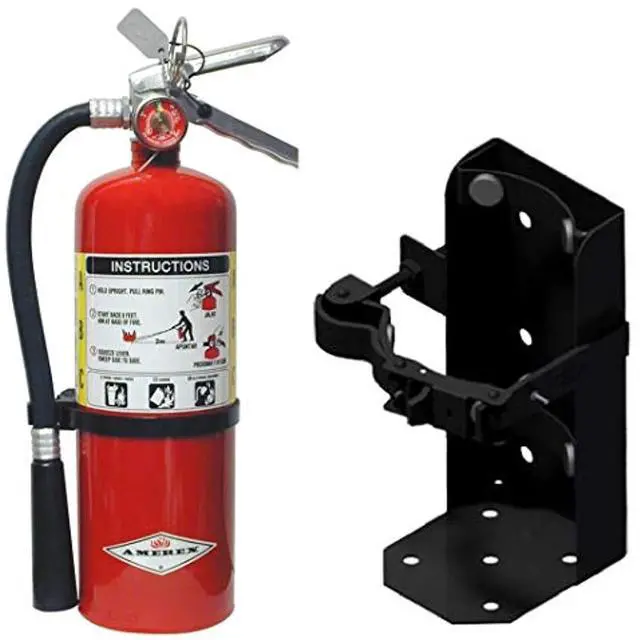 Alt view image 6 of 6 - 5lb ABC Dry Chemical Fire Extinguisher with Heavy Duty Vehicle Bracket