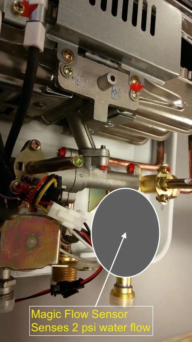 Alt view image 2 of 6 - TANKLESS GAS WATER HEATER Vent Free (LOW WATER PRESSURE STARTUP) 1.6 GPM PROPANE LPG