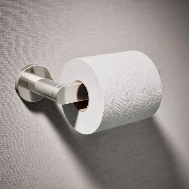 Alt view image 2 of 6 - K73147-SN Composed Wall Mounted Pivoting Toilet Paper Holder Vibrant Polished Nickel