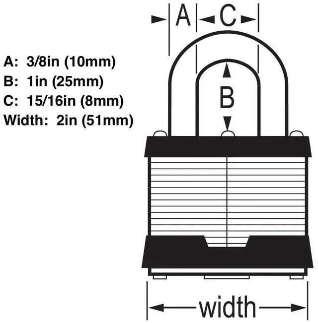 Alt view image 3 of 4 - Padlock - 2" W Body x 1" L Shackle, Eight (8) Keyed Alike Locks, w/16 Keys, 5 NKA-8 w/Bump Stop Technology