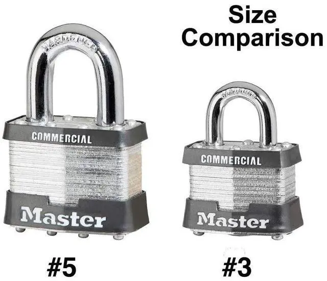 Alt view image 4 of 4 - Padlock - 2" W Body x 1" L Shackle, Eight (8) Keyed Alike Locks, w/16 Keys, 5 NKA-8 w/Bump Stop Technology