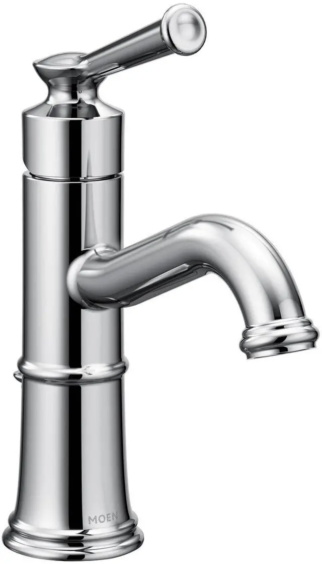 Main image of Belfield Chrome One-Handle Bathroom Sink Faucet with Drain Assembly and Optional Deckplate, 6402