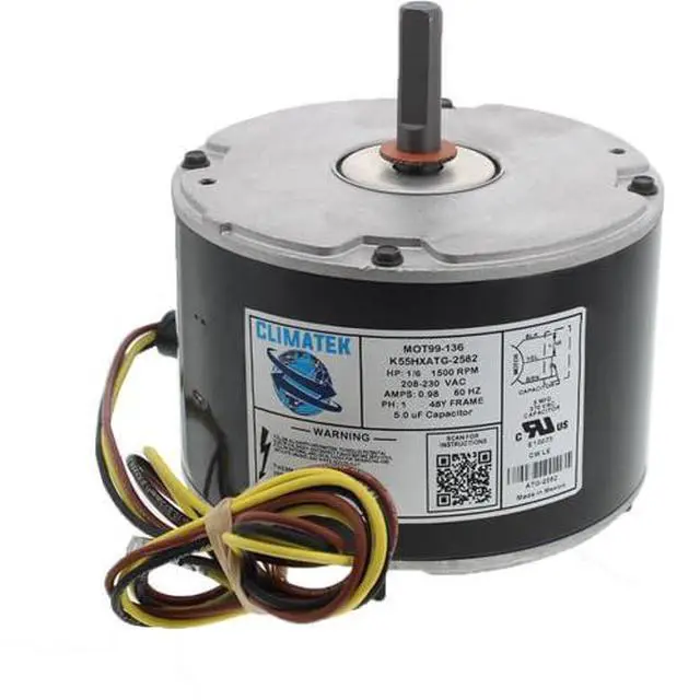 Main image of 5KCP39BGR201BS - 1/6 HP Condenser Fan Motor Exactly Replaces GE Genteq