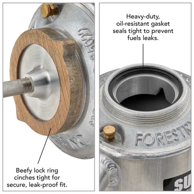 Alt view image 6 of 6 - Forestry Suppliers Double-Bottom Drip Torch | Heavy Duty 15 Gauge Aluminum Canister | Big Mouth for Easy Filling | Fuel Trap & Check Valve for Protection | Oil Proof Gaskets