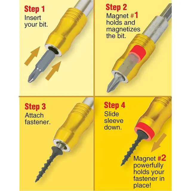 Alt view image 5 of 6 - 45834-25 1/4" x 3" Mega-Magnetic Bit Holder, Impact Plus, 25-Pack